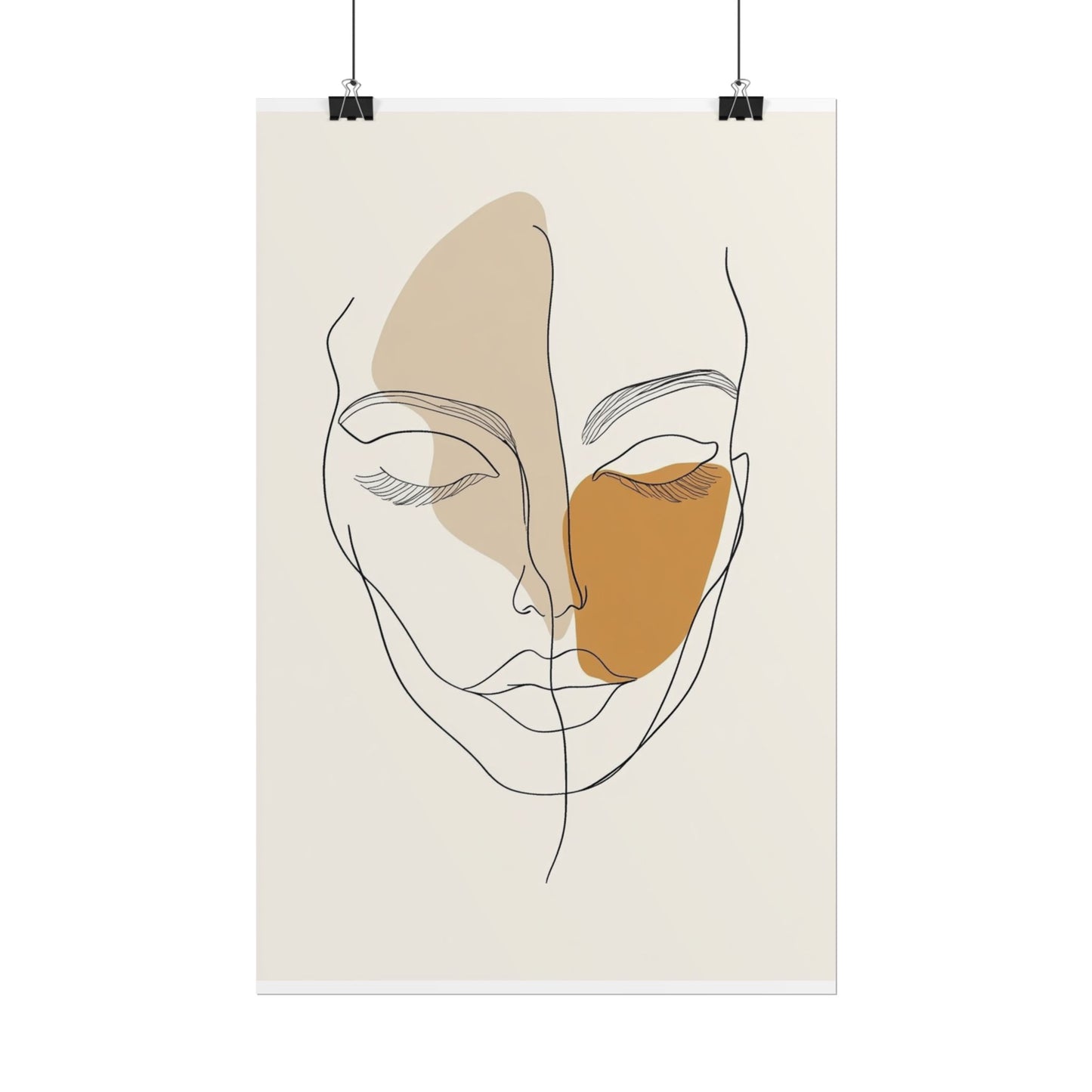 Serenity in Lines - Abstract Minimalist Portrait