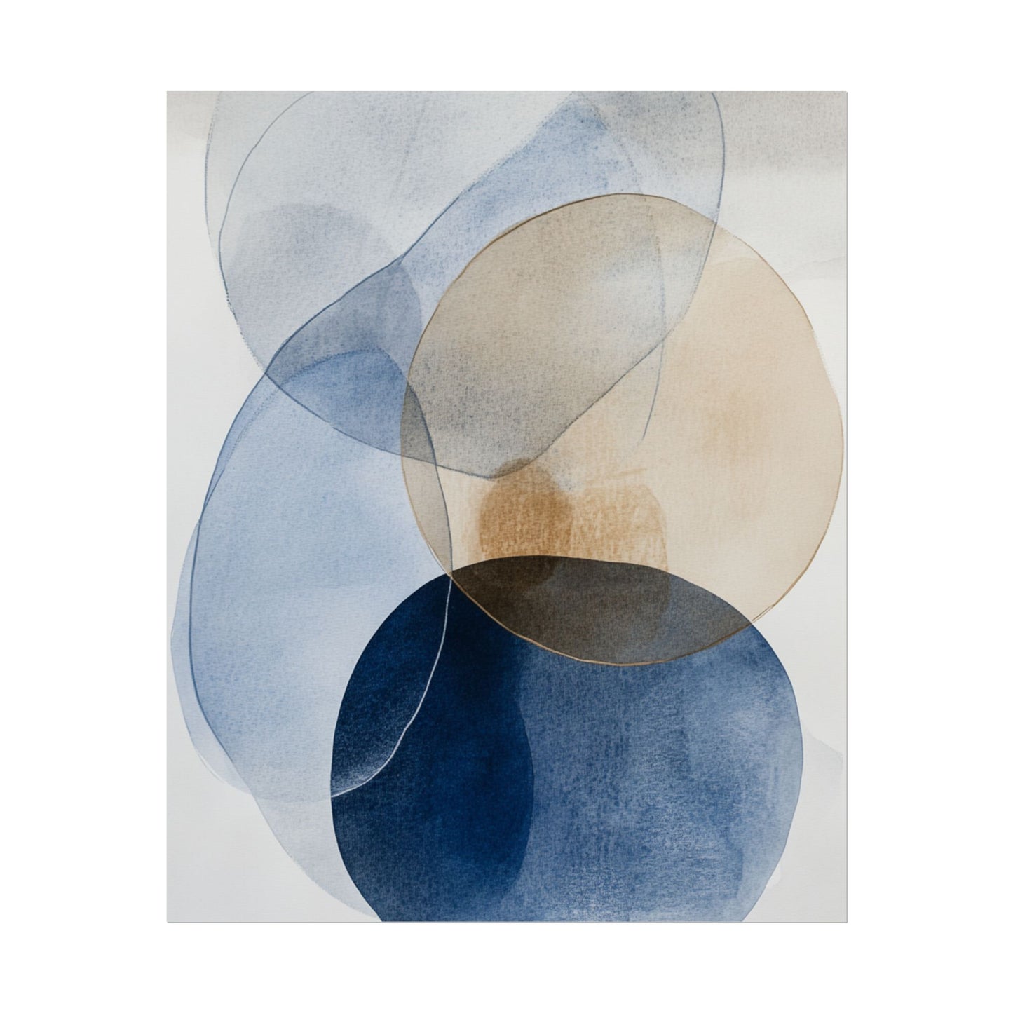 Harmony in Overlap - Abstract Watercolour Circles