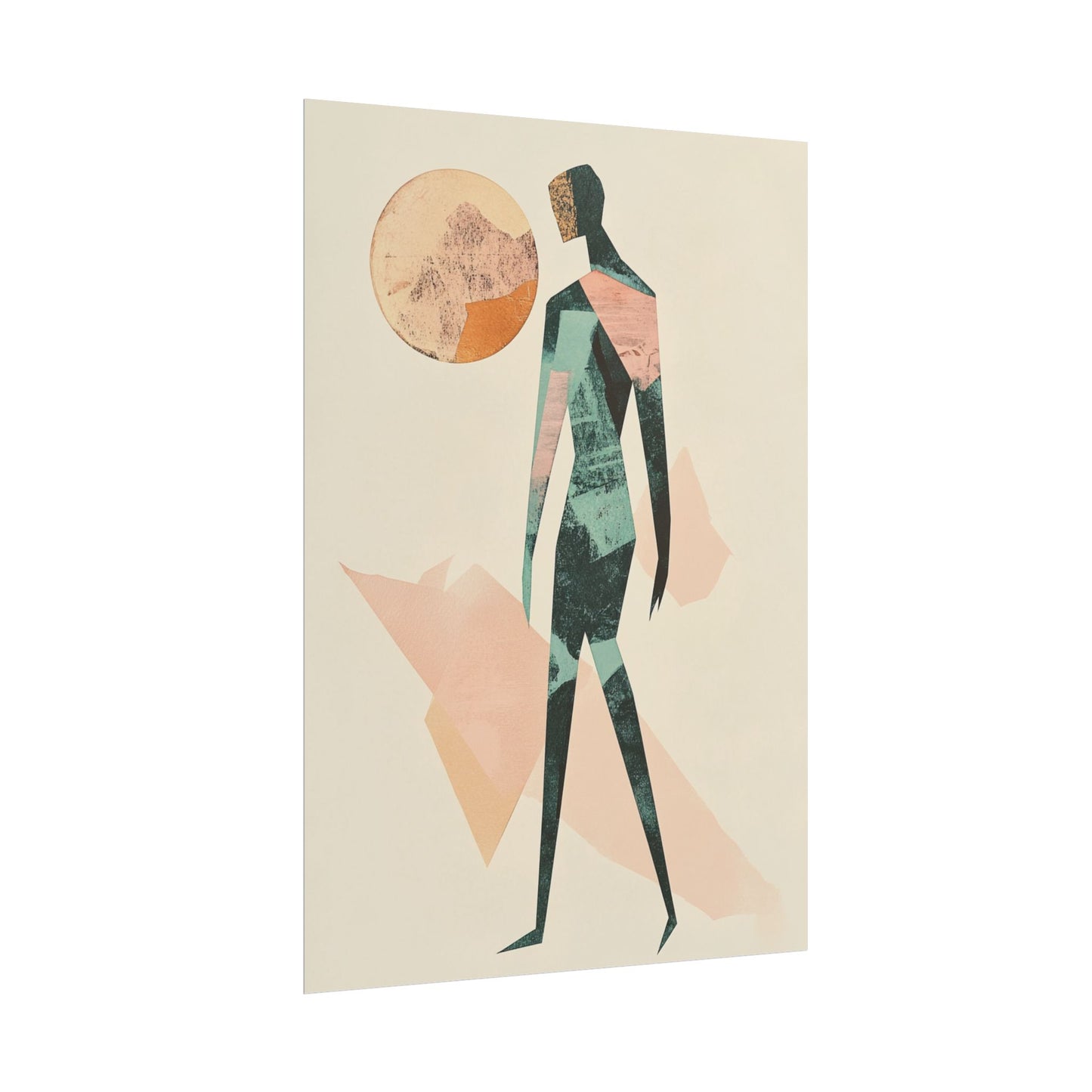 Abstract Wanderer - Minimalist Figurative Art Print