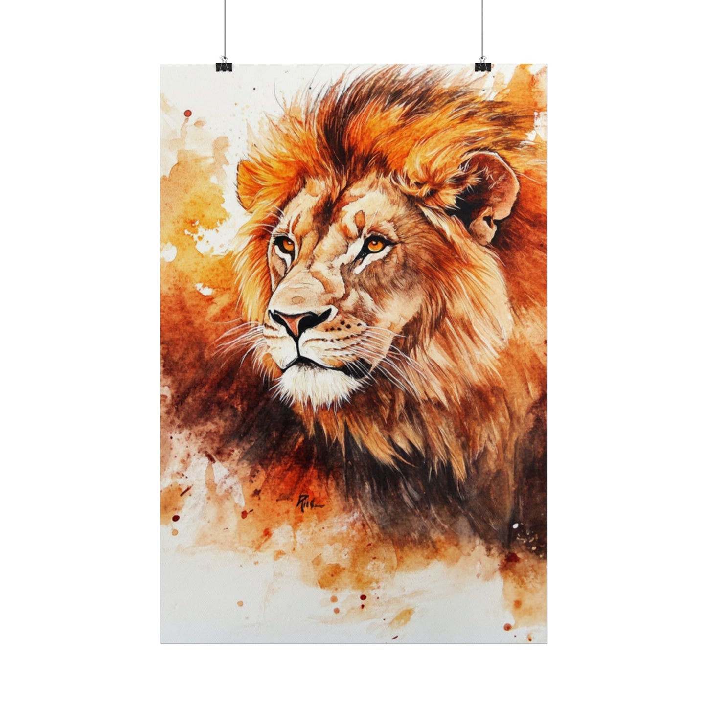 Fierce Elegance - Abstract Lion Art Print