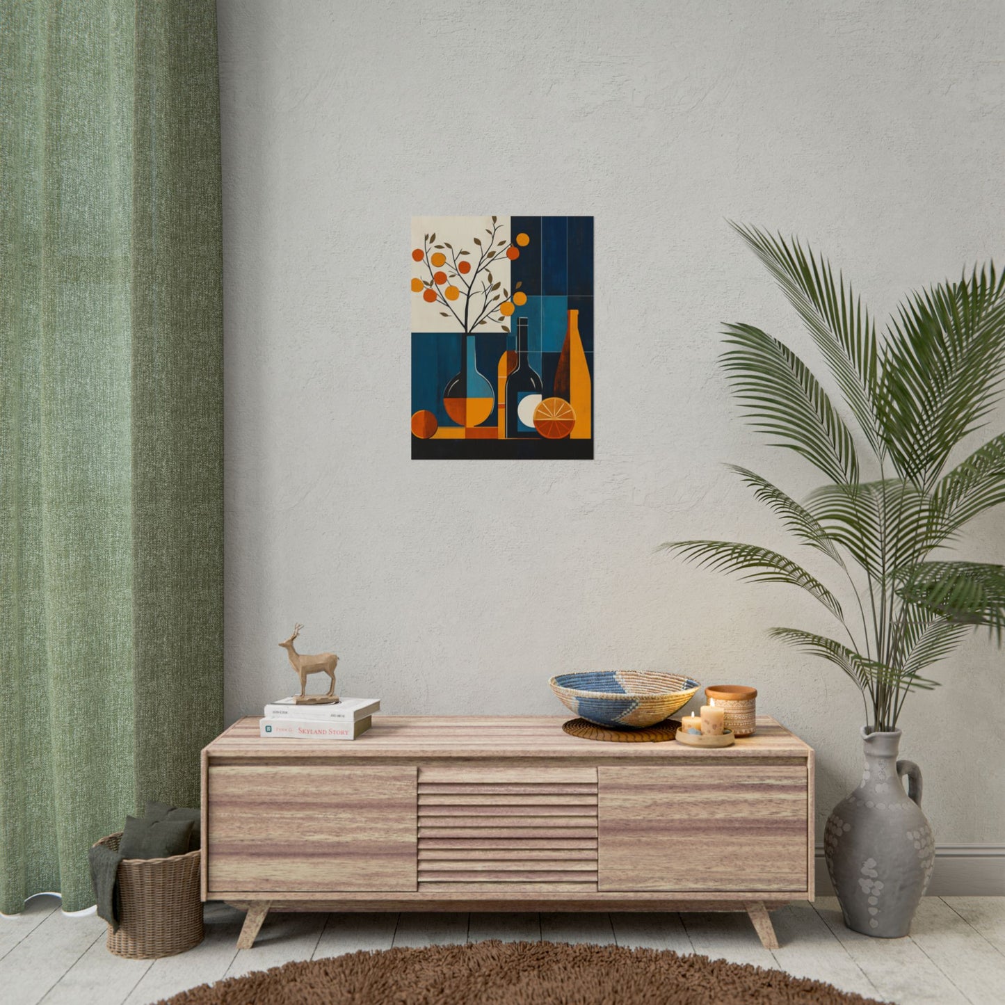 Mid-Century Modern Still Life - Abstract Geometric Art Print