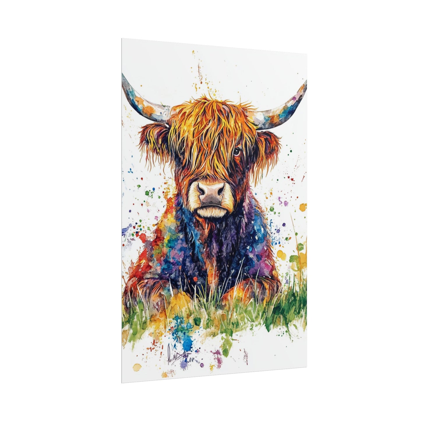 Highland Harmony - Abstract Highland Cow Art Print