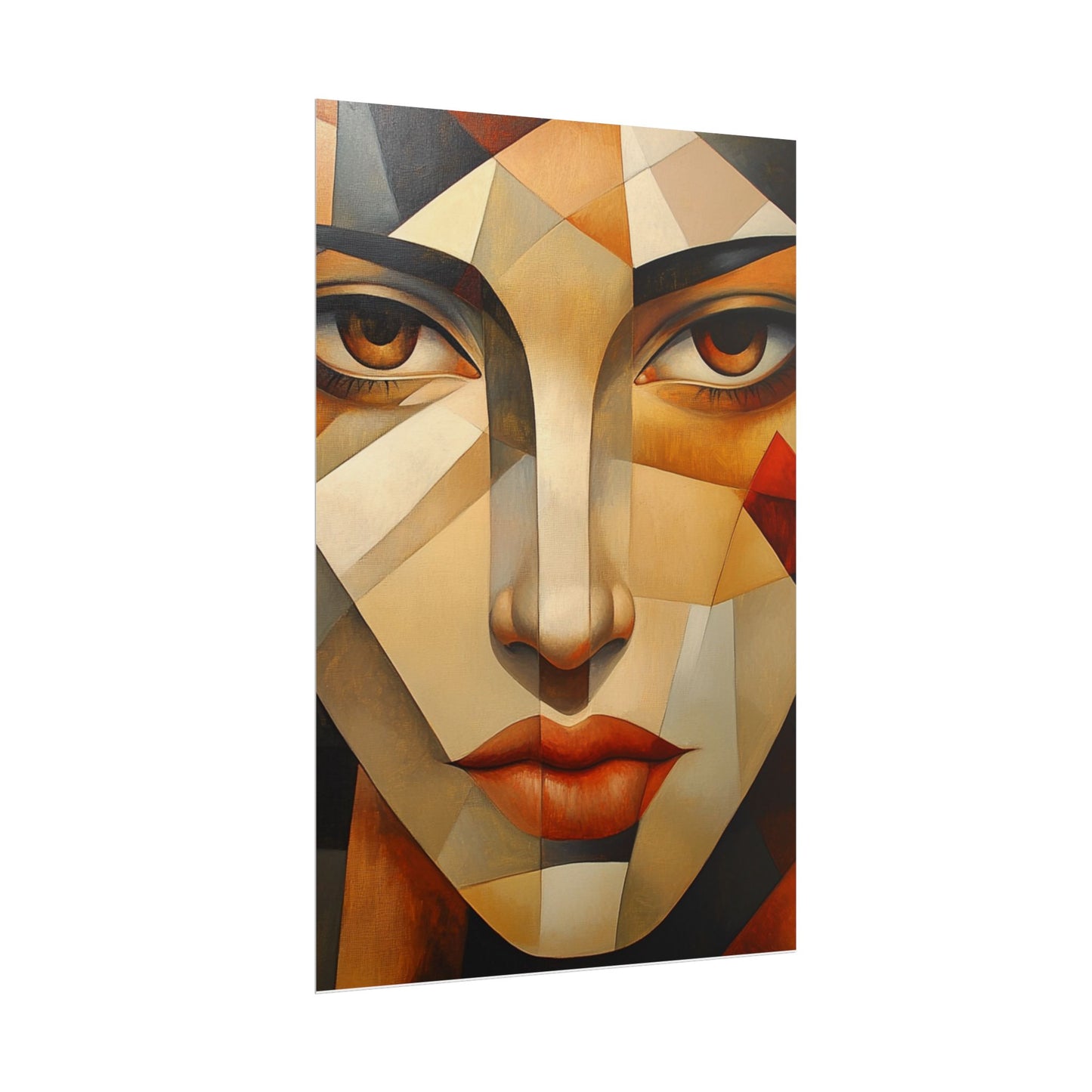 Facets of Emotion - Abstract Geometric Portrait Art Print