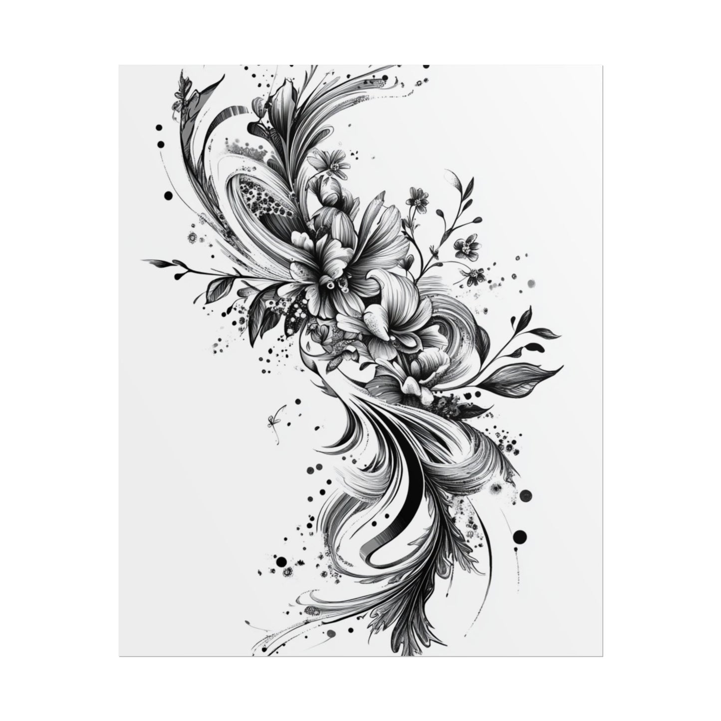 Floral Whirl - Abstract Botanical Art Print