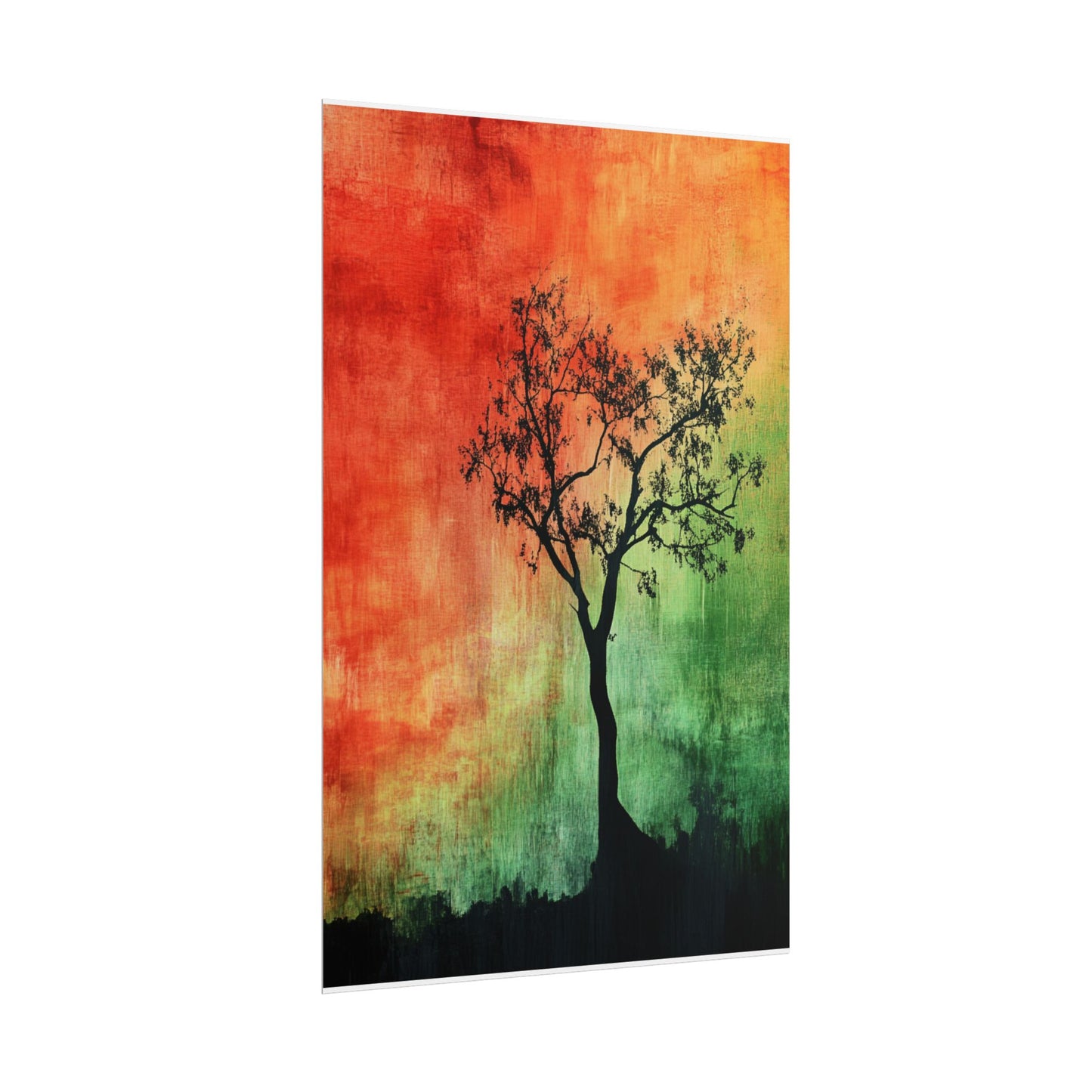 Autumnal Silhouette - Abstract Tree Art Print