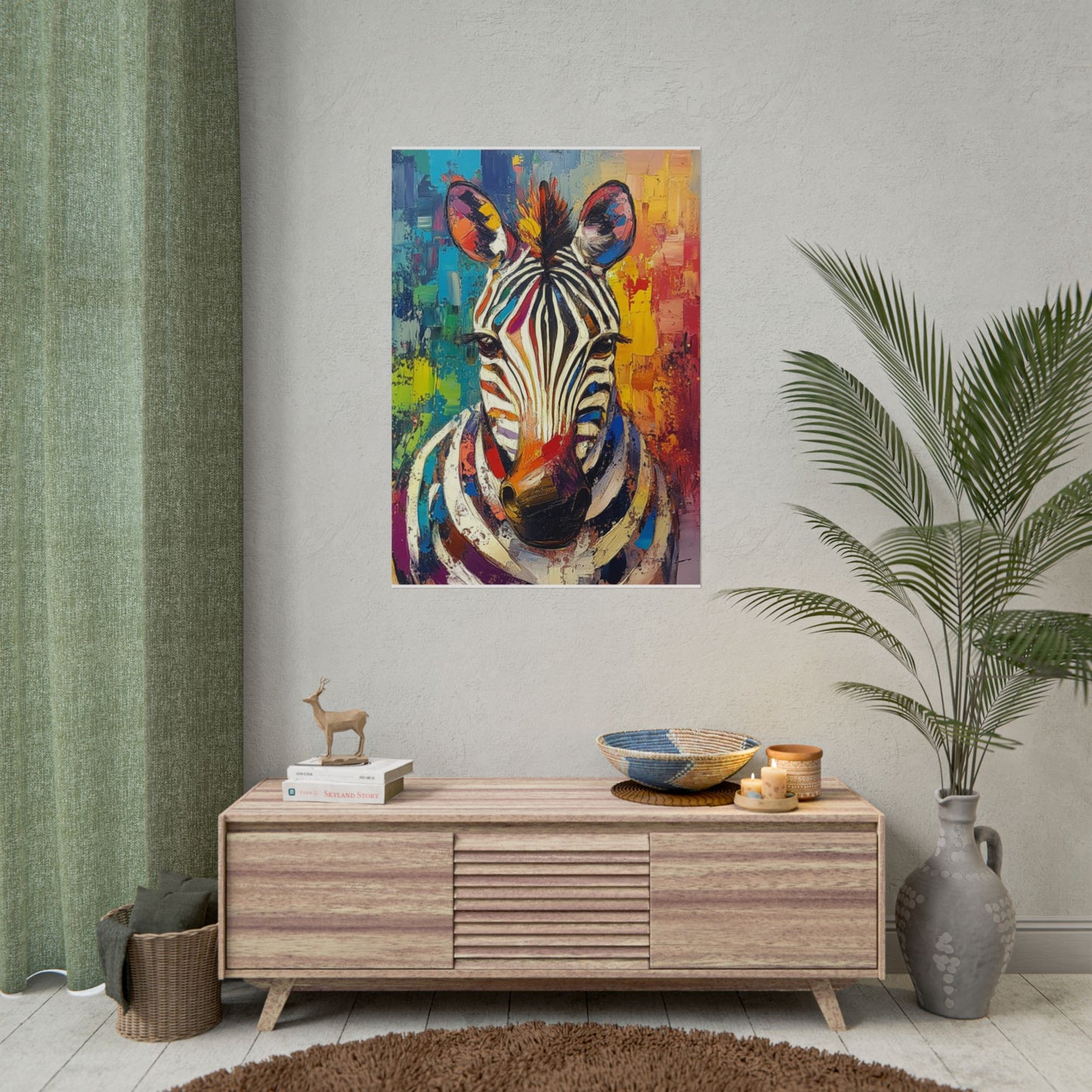 Colourful Zebra - Abstract Wildlife Art Print