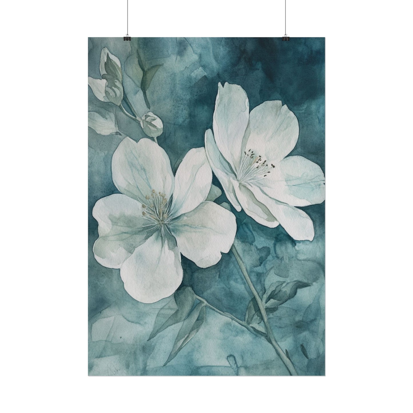 Tranquil Blossom - Abstract Floral Watercolour Art