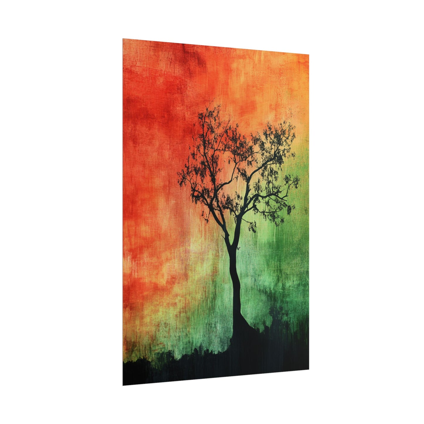 Autumnal Silhouette - Abstract Tree Art Print