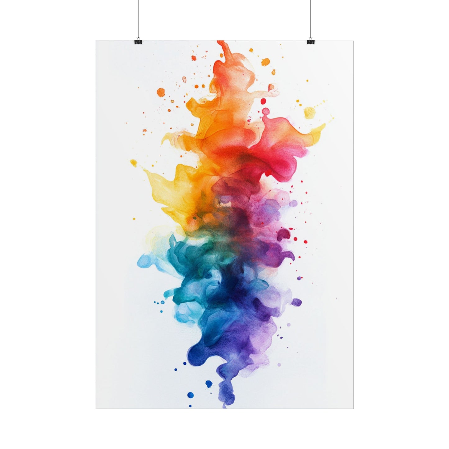 Vibrant Harmony - Abstract Watercolour Explosion of Colour