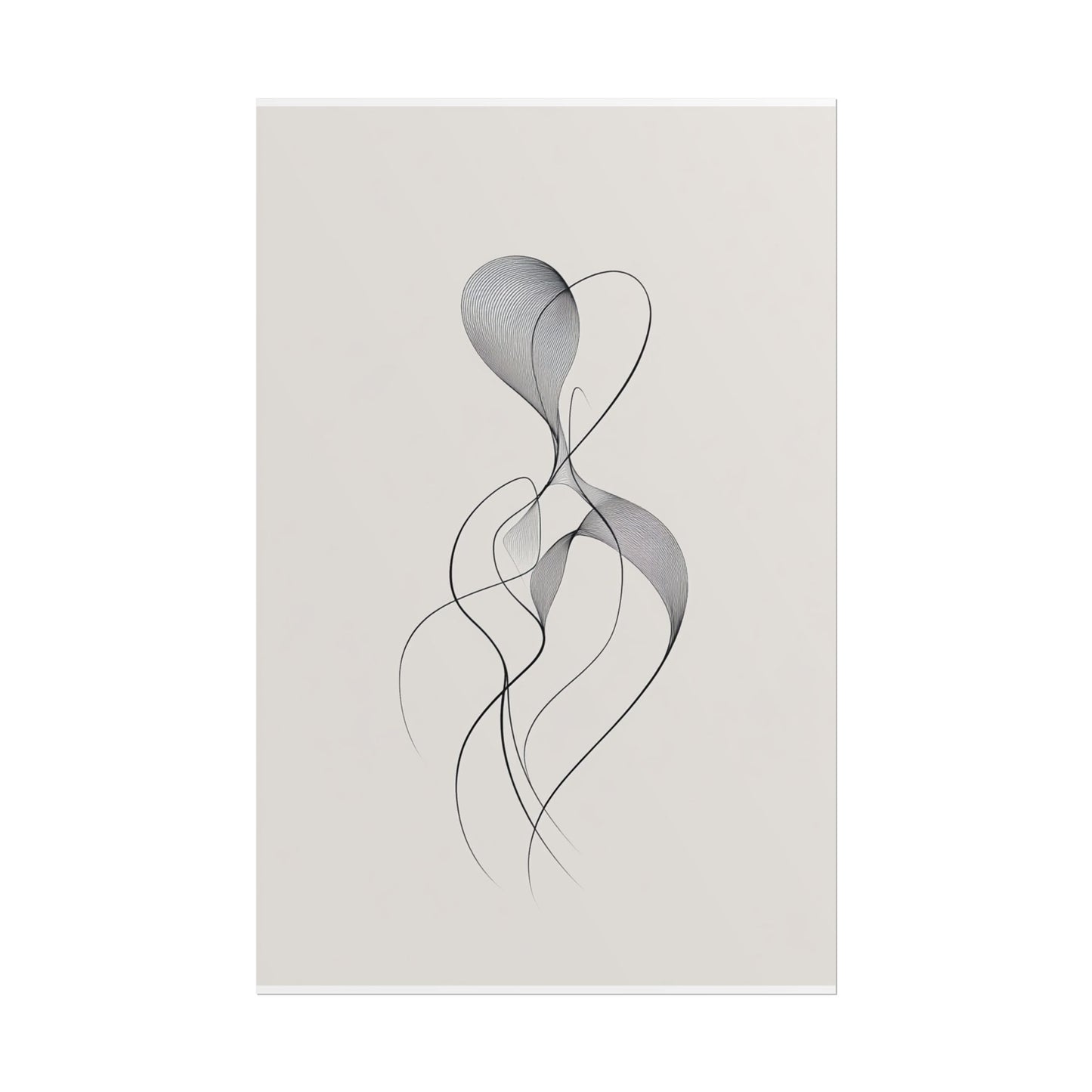 Ethereal Flow - Minimalist Abstract Line Art