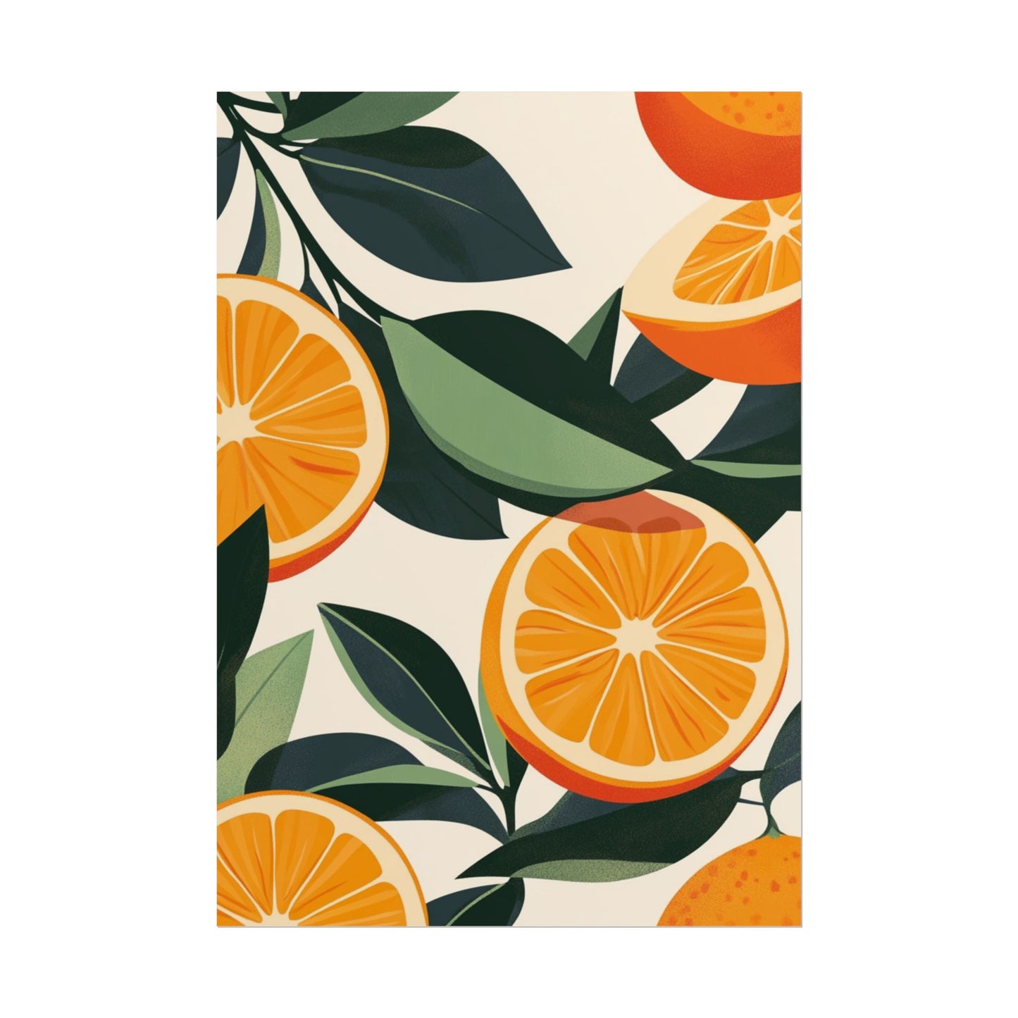 Citrus Fresh - Abstract Orange Art Print