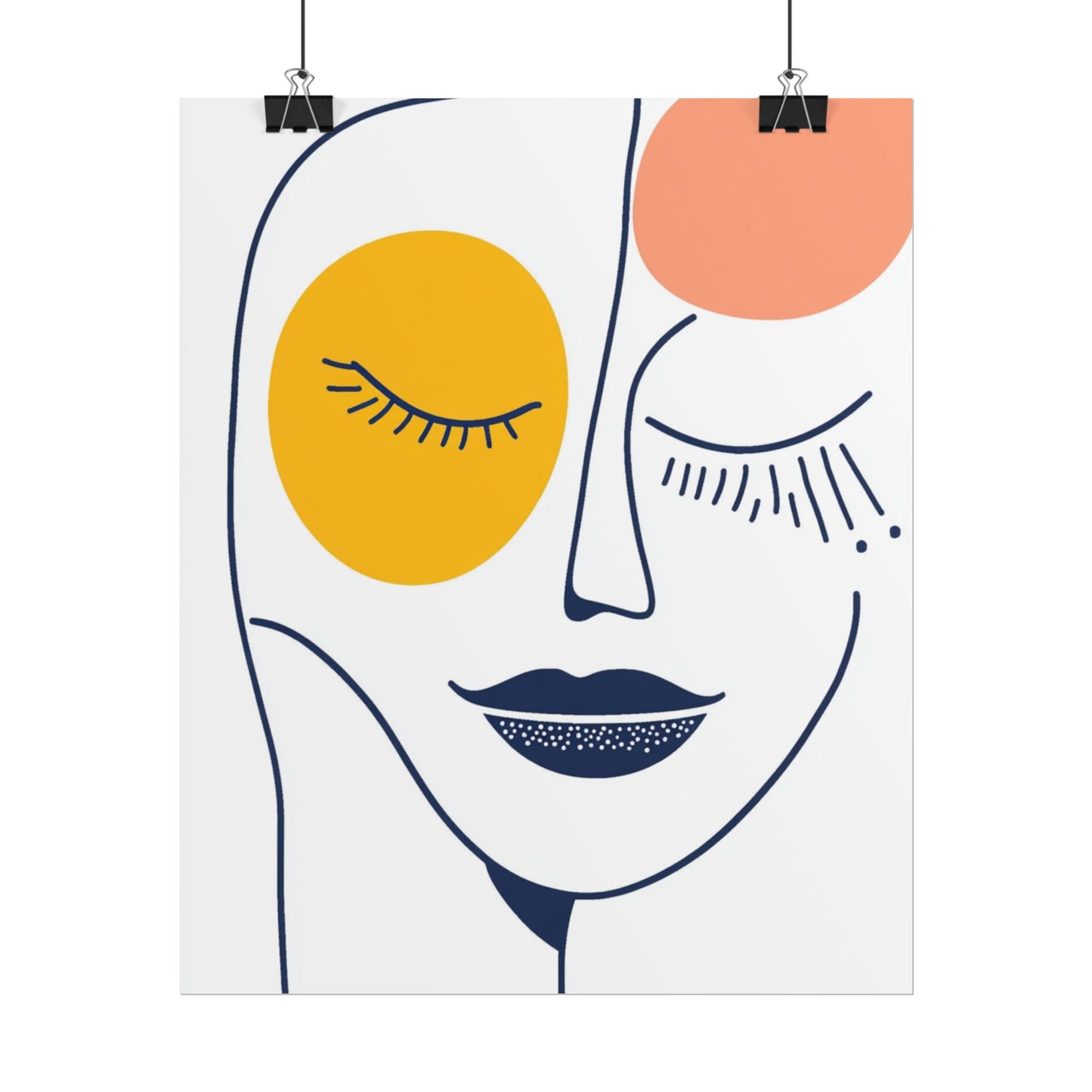 Serenity in Line - Minimalist Abstract Portrait Art Print