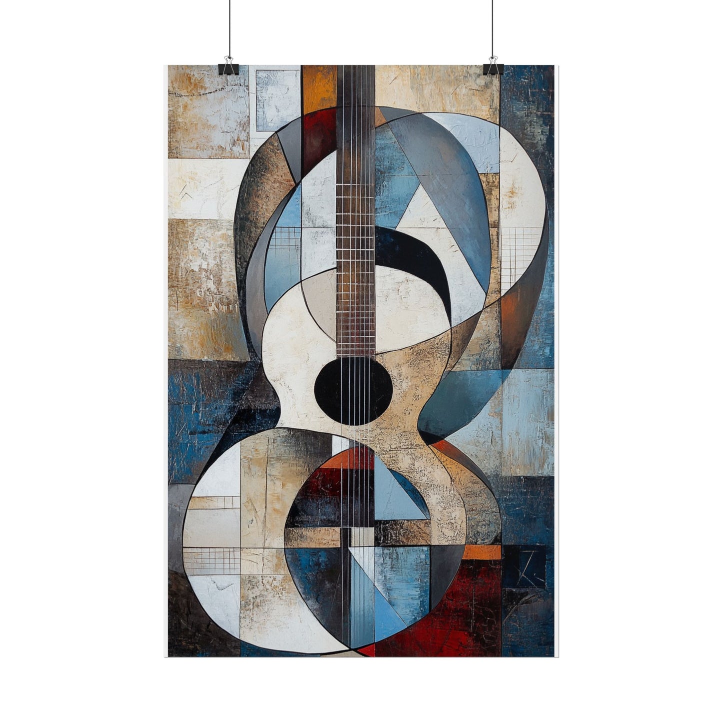 Melodic Abstraction - Geometric Guitar Art