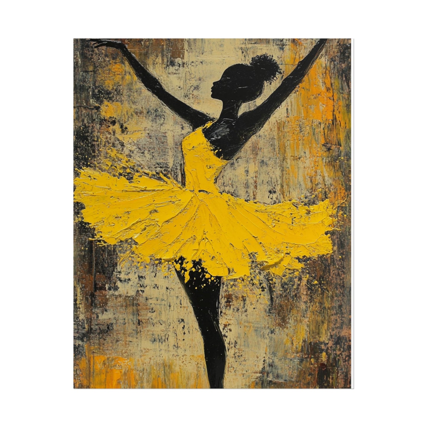 Grace in Motion - Abstract Ballet Dancer Art Print