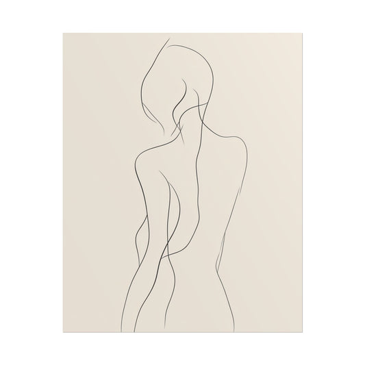 Elegant Minimalist Line Art of a Woman's Silhouette