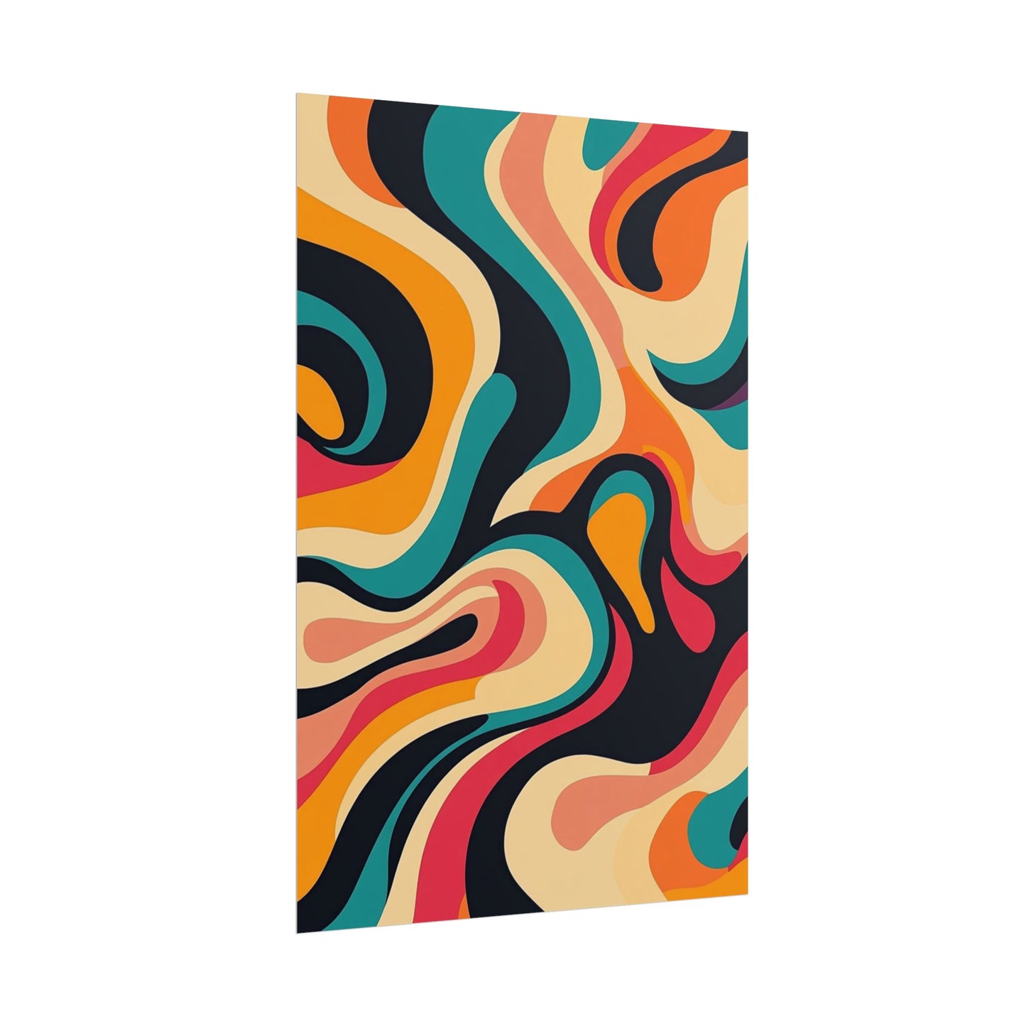 Retro Wave Fusion - Abstract Art Print