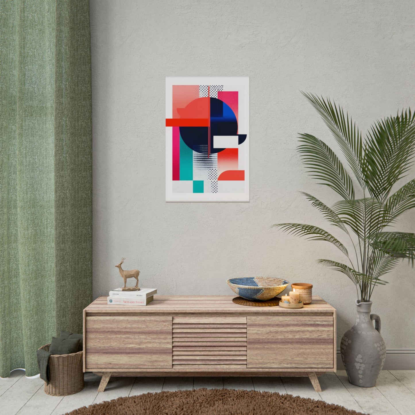 Modern Contrast - Abstract Geometric Art Print