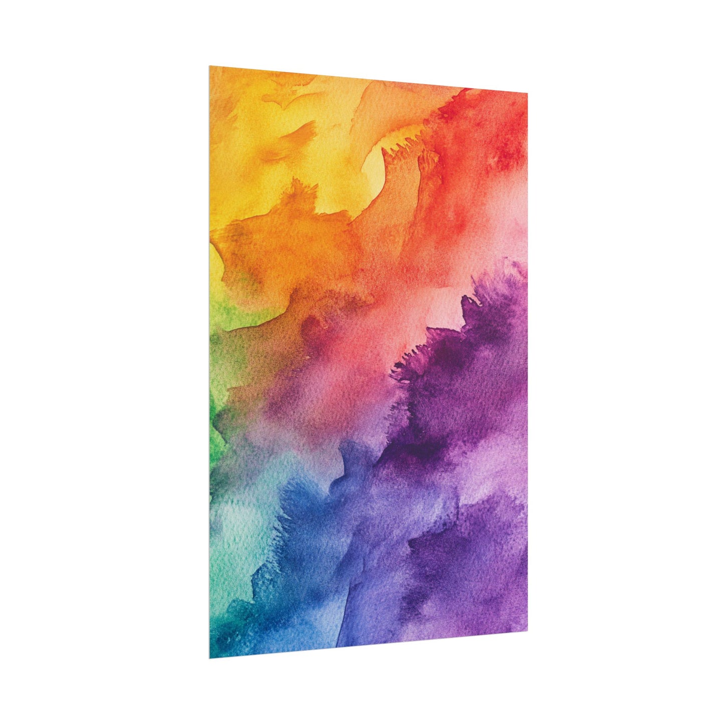 Spectrum of Serenity - Vibrant Abstract Watercolour Art