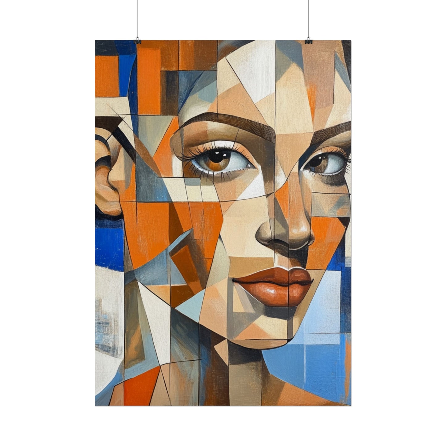 Geometric Harmony - Abstract Portrait Art Print