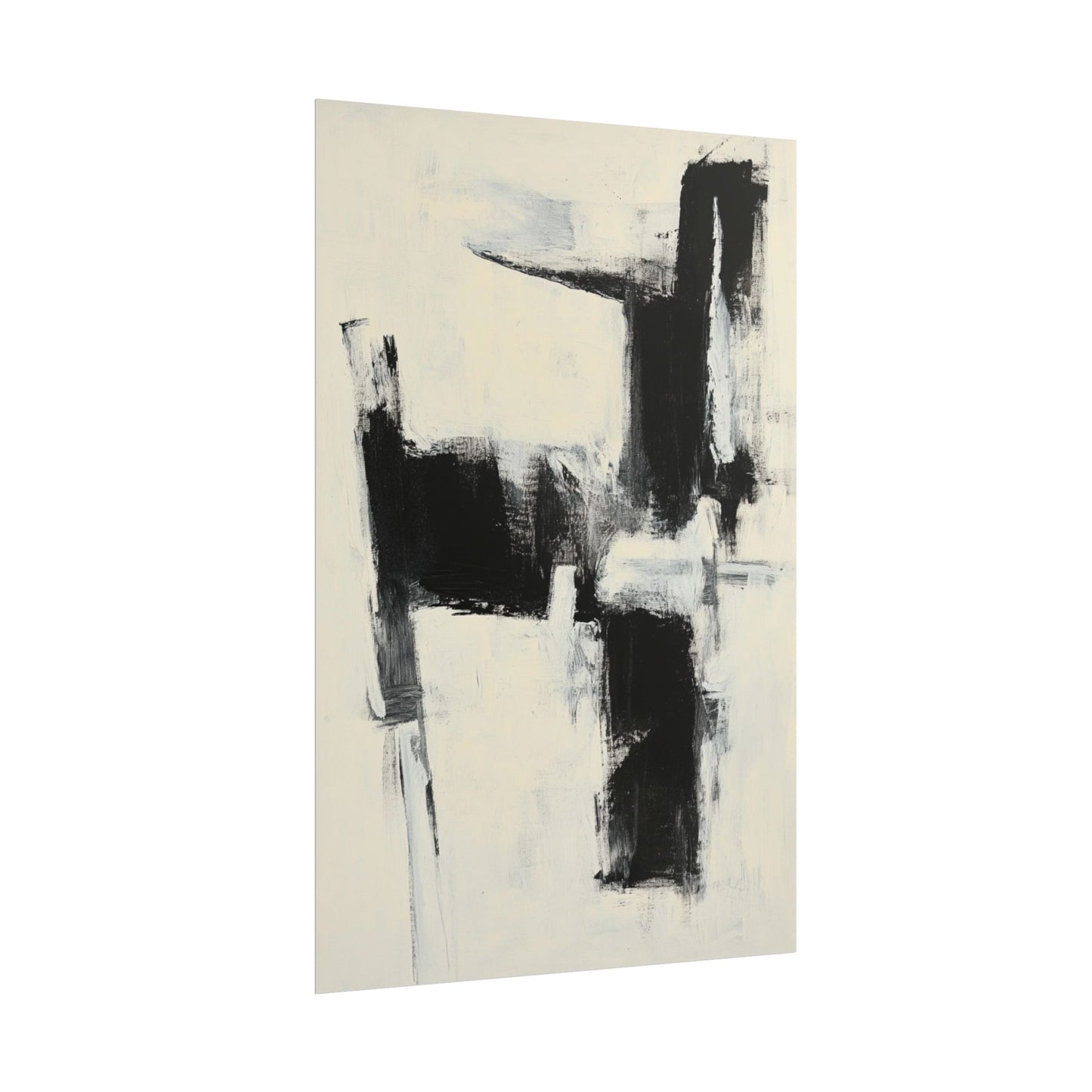 Monochrome Balance - Abstract Expressionist Art Print