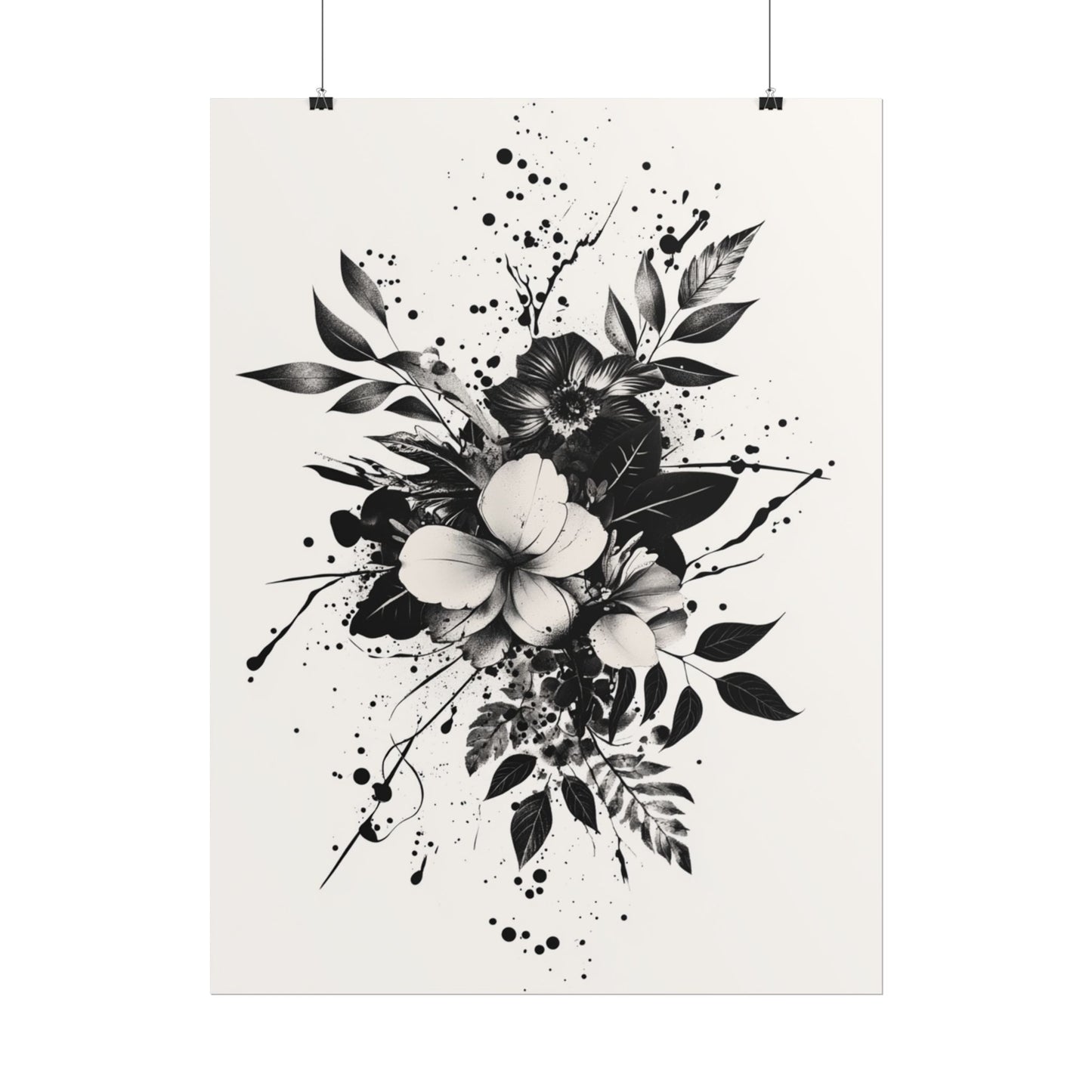 Ink Bloom - Abstract Floral Art Print