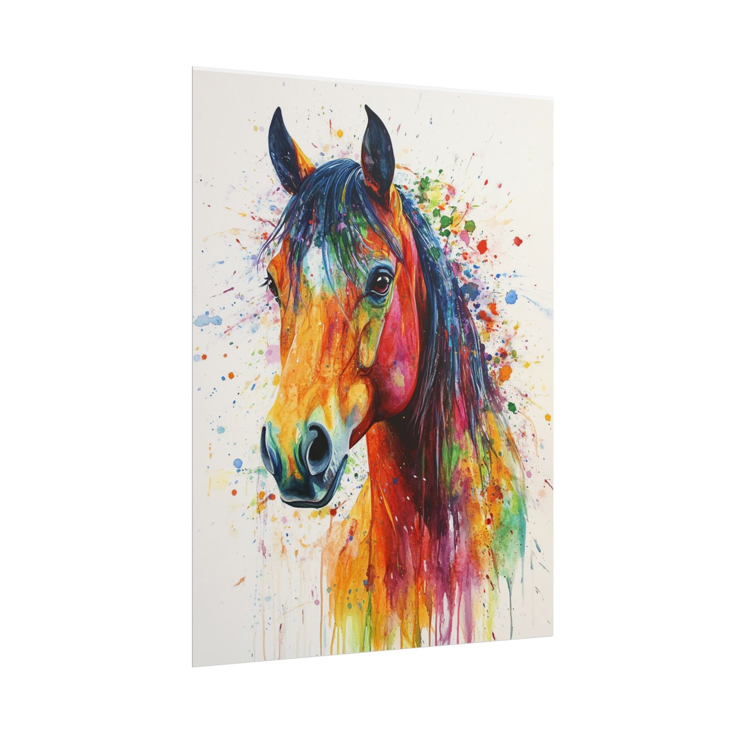 Vibrant Majesty - Abstract Horse Watercolour Art Print