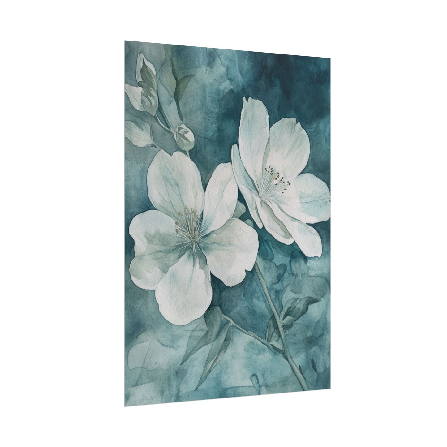 Tranquil Blossom - Abstract Floral Watercolour Art