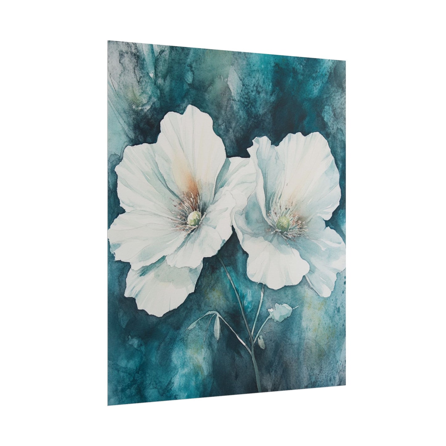 Tranquil Harmony - Abstract Floral Watercolour Art