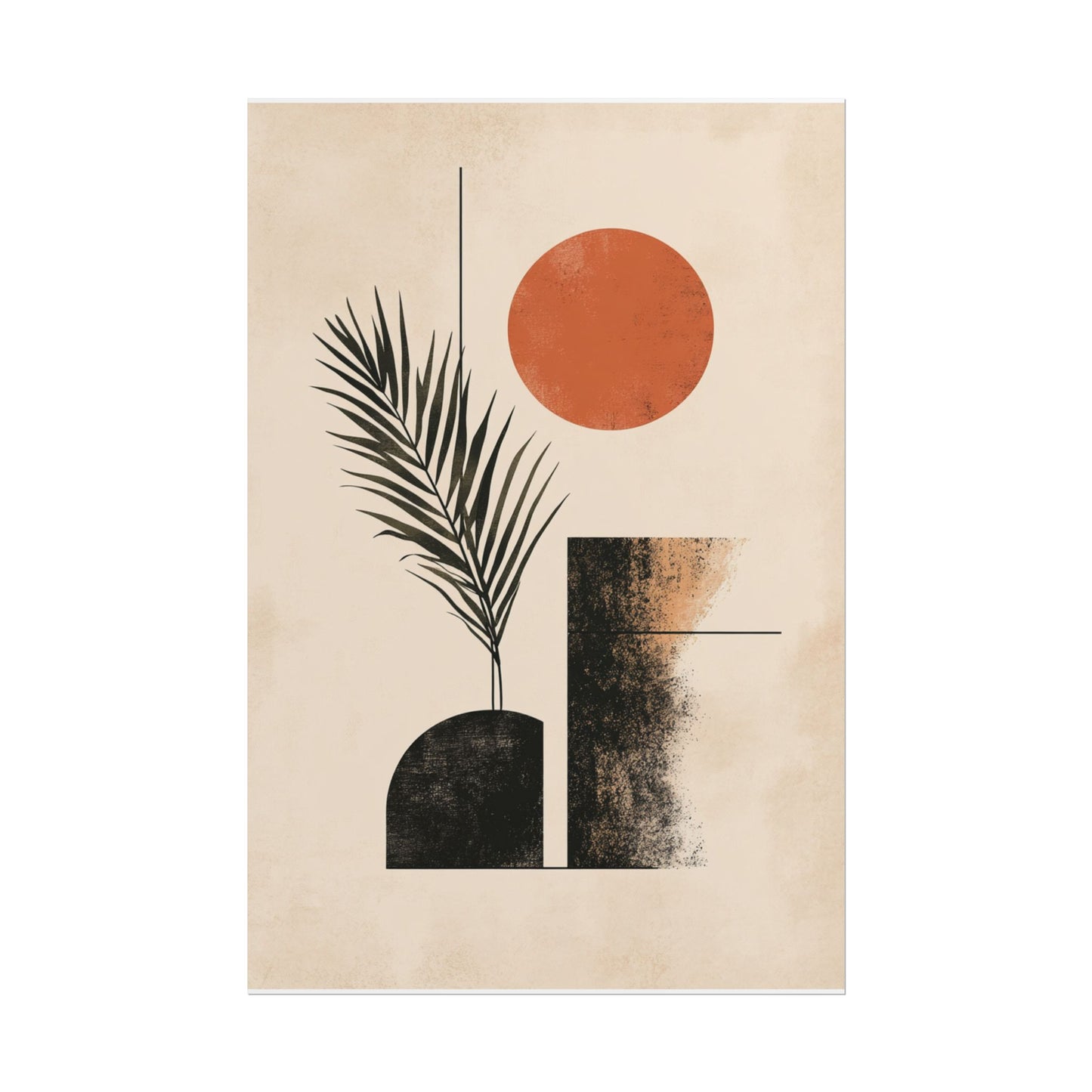 Desert Solitude - Minimalist Abstract Art Print