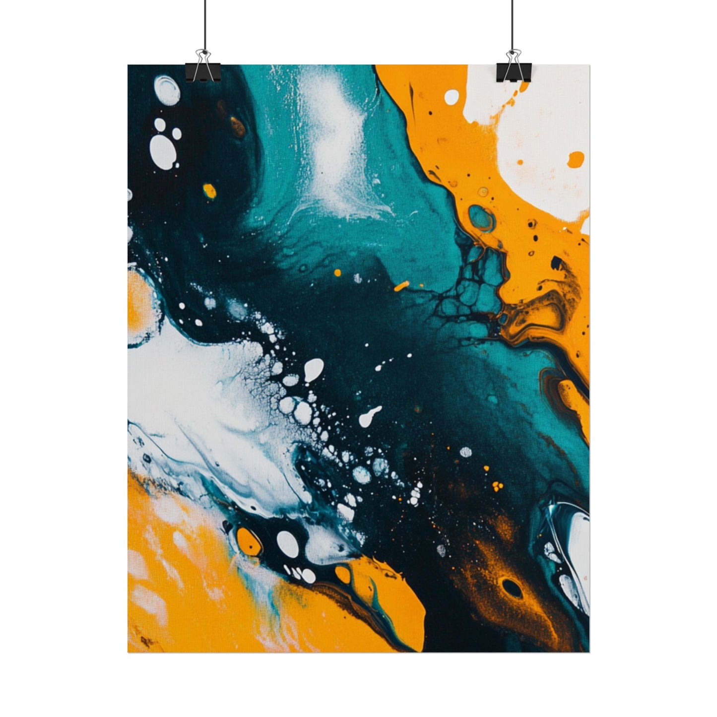 Fluid Harmony - Abstract Colour Flow Art Print