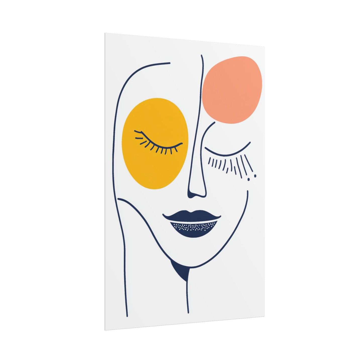 Serenity in Line - Minimalist Abstract Portrait Art Print