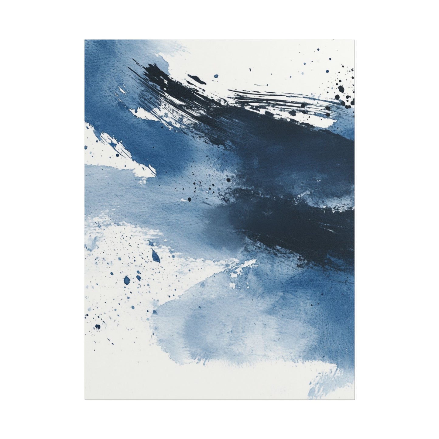 Midnight Blue - Abstract Watercolour Print