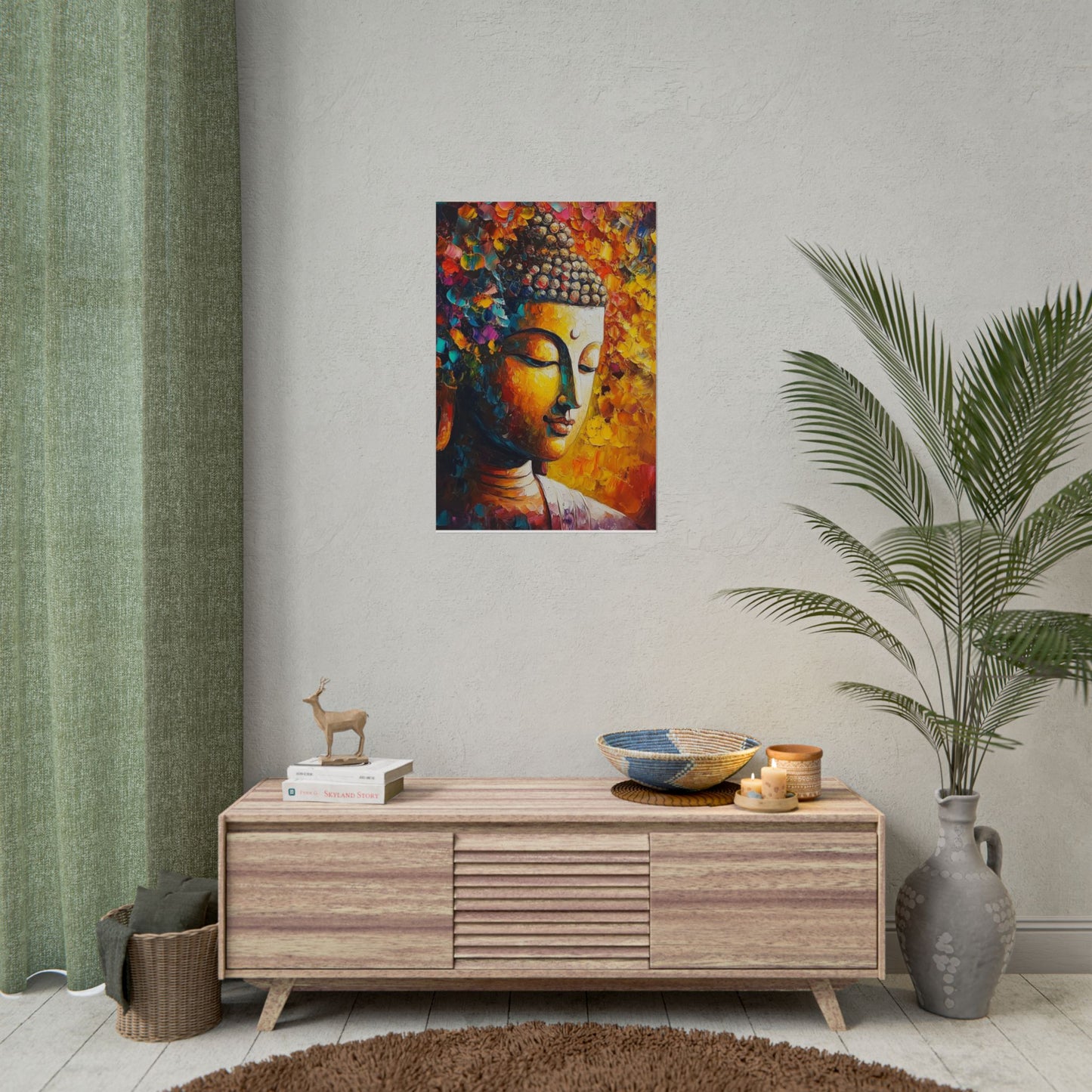 Buddha's Serenity - Abstract Spiritual Art Print