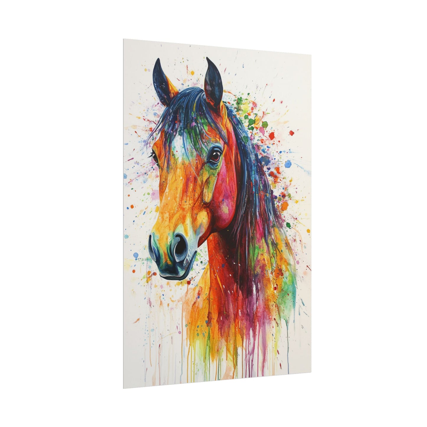 Vibrant Majesty - Abstract Horse Watercolour Art Print