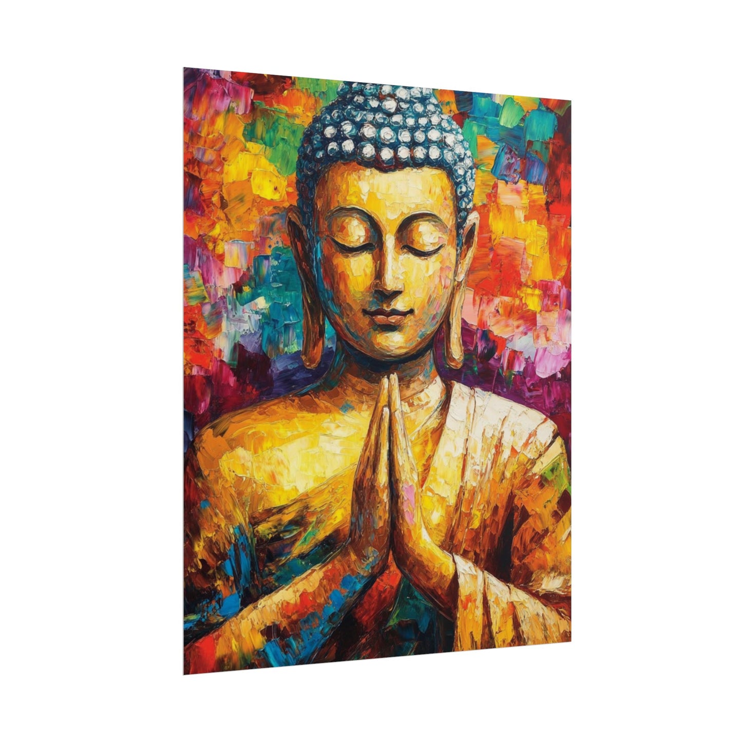 Vibrant Buddha - Abstract Spiritual Art Print