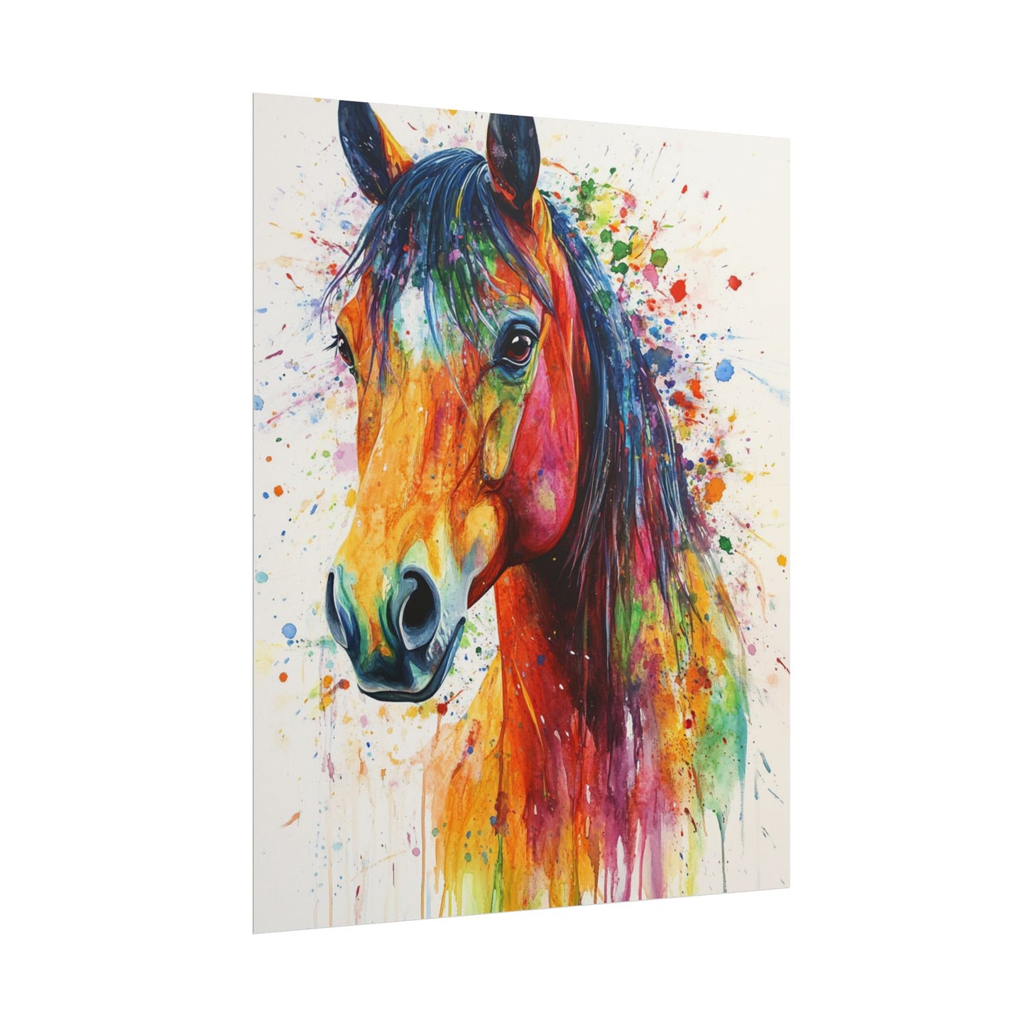 Vibrant Majesty - Abstract Horse Watercolour Art Print