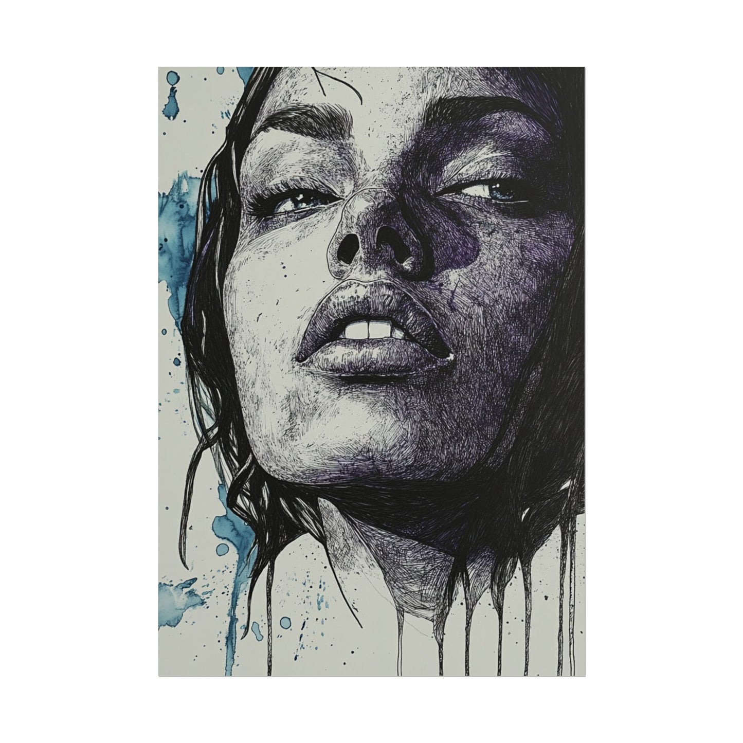 Raw Emotion - Abstract Portrait Print