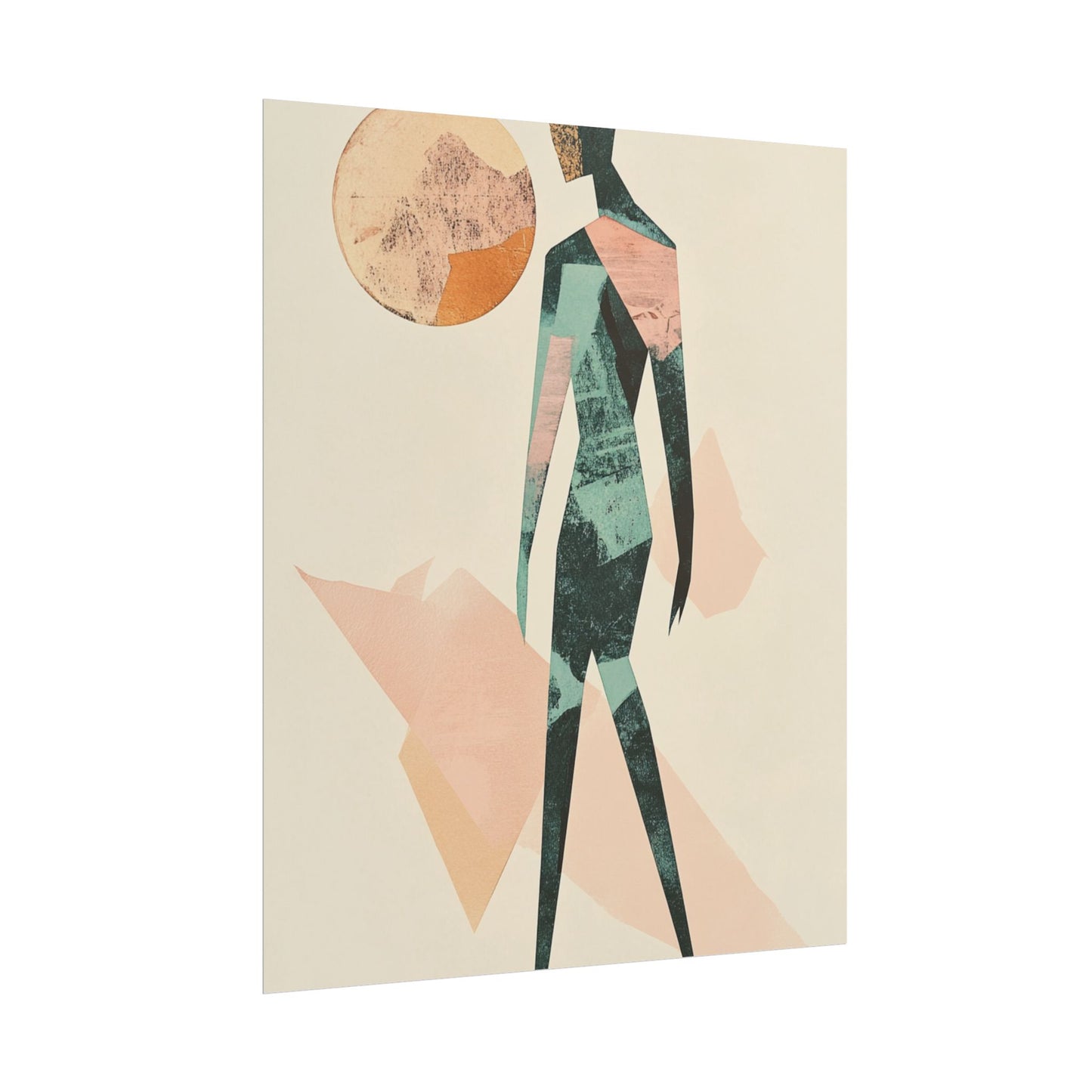 Abstract Wanderer - Minimalist Figurative Art Print