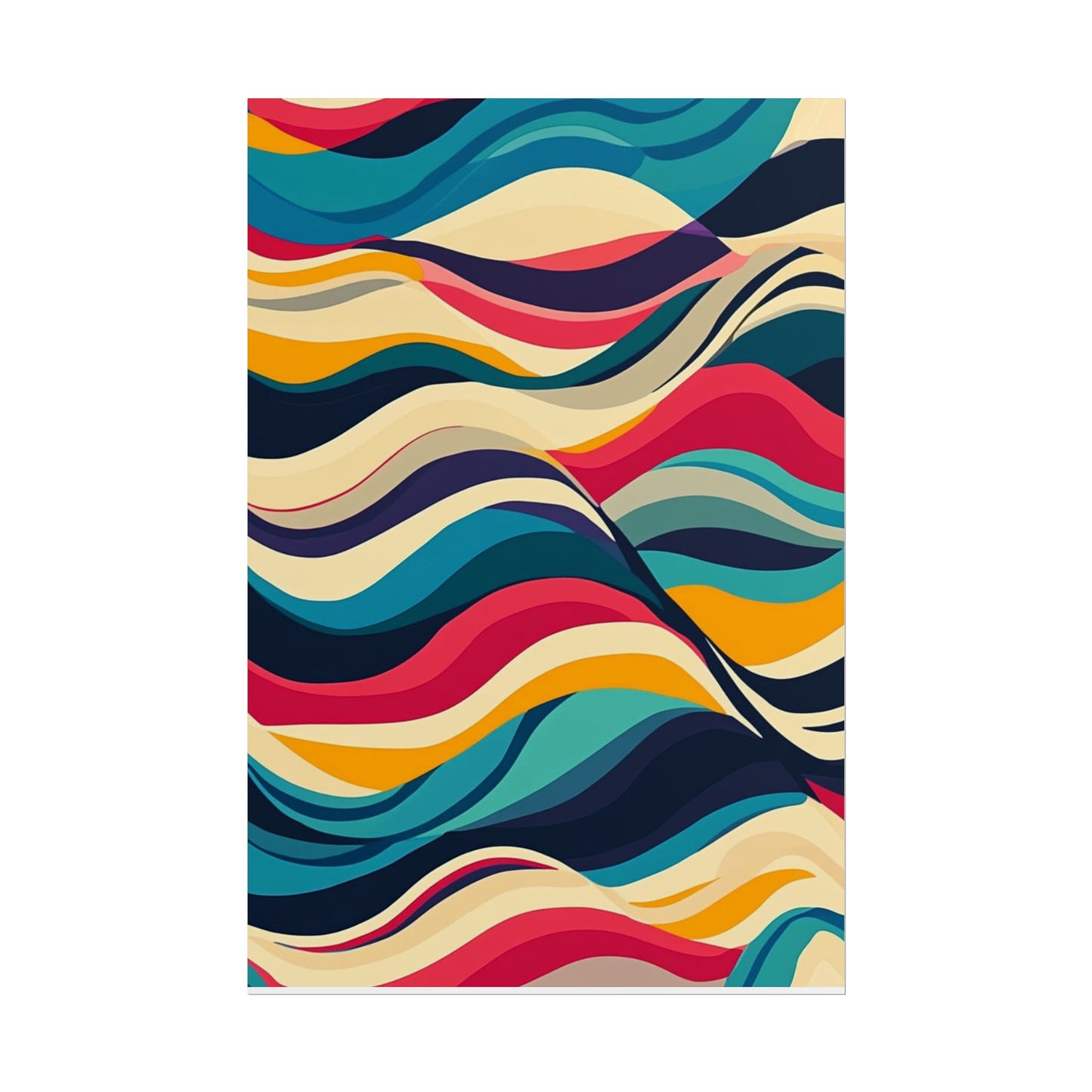 Flowing Waves of Colour - Abstract Art Print