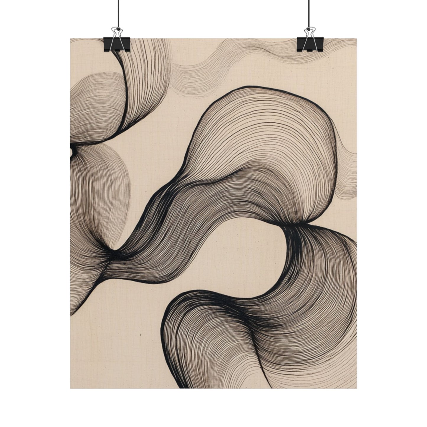 Flowing Lines - Minimalist Abstract Art Print