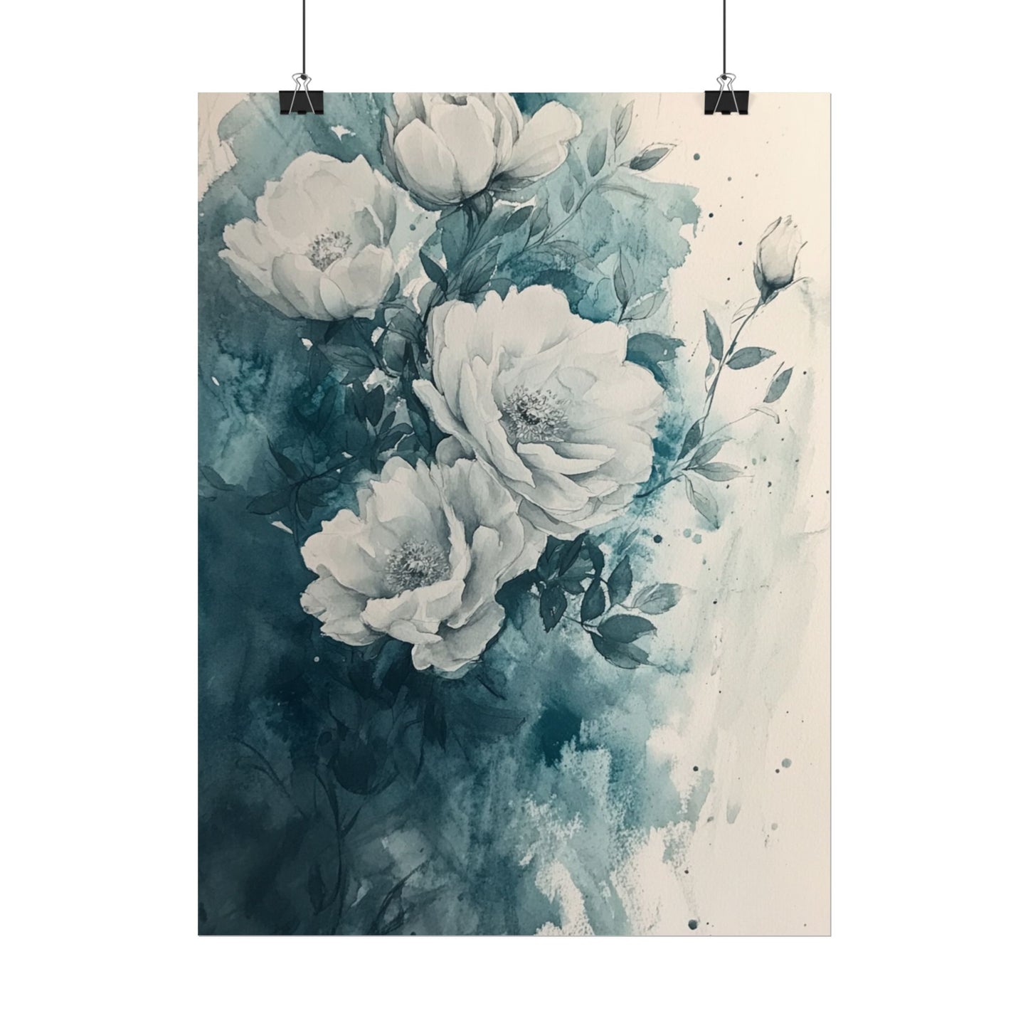 Serenity in Bloom - Abstract Floral Watercolour Art