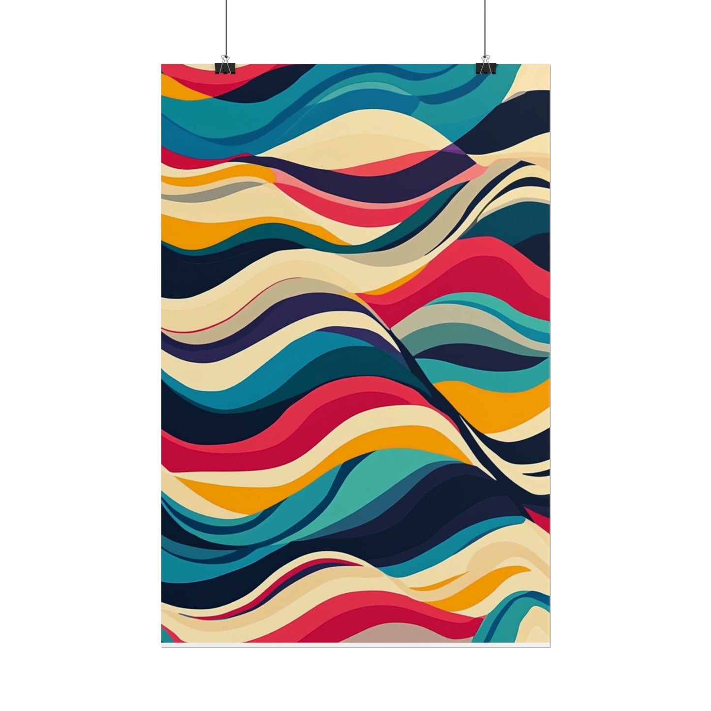 Flowing Waves of Colour - Abstract Art Print