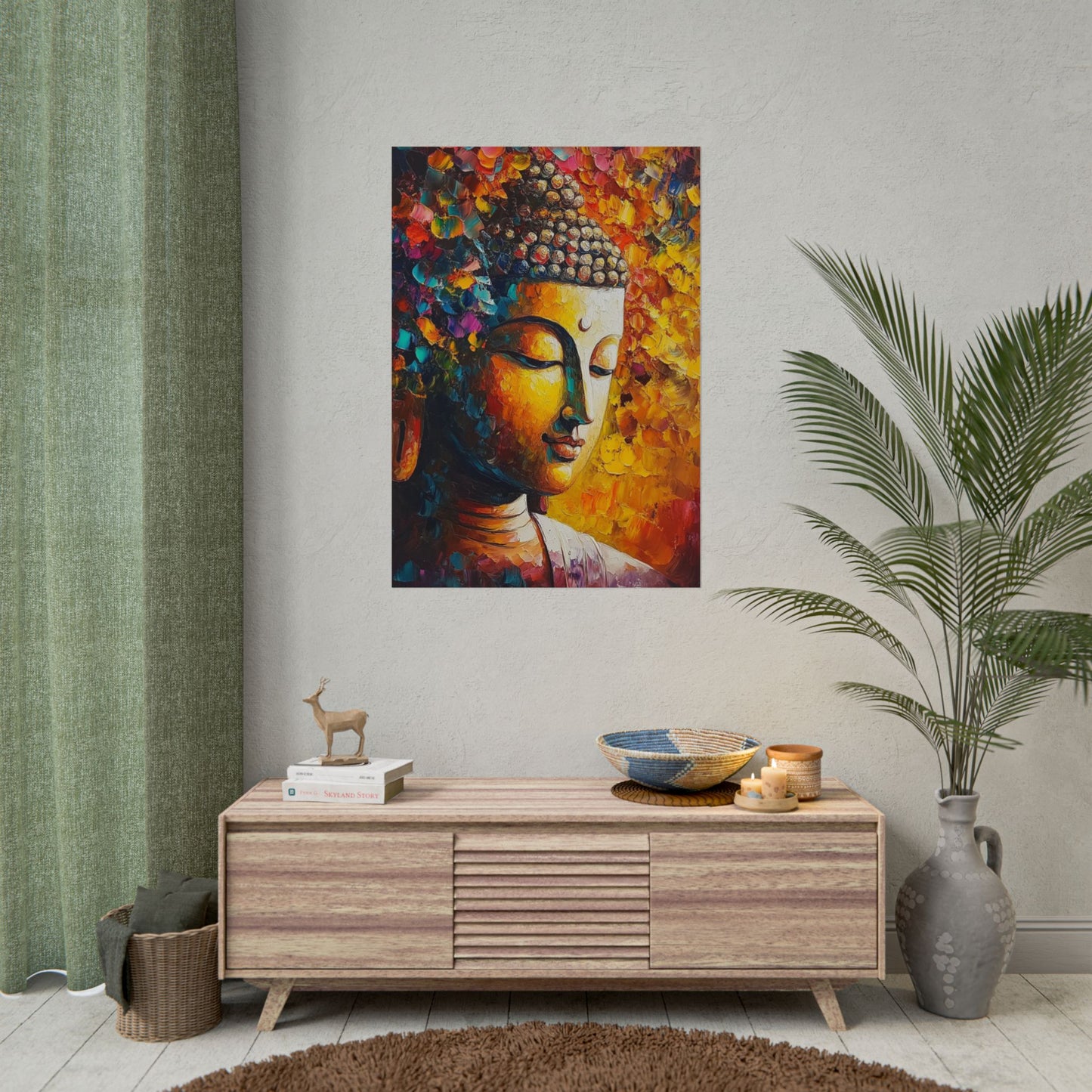 Buddha's Serenity - Abstract Spiritual Art Print