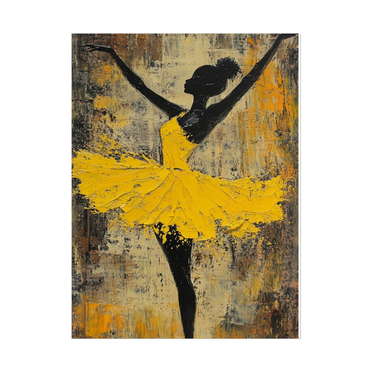 Grace in Motion - Abstract Ballet Dancer Art Print