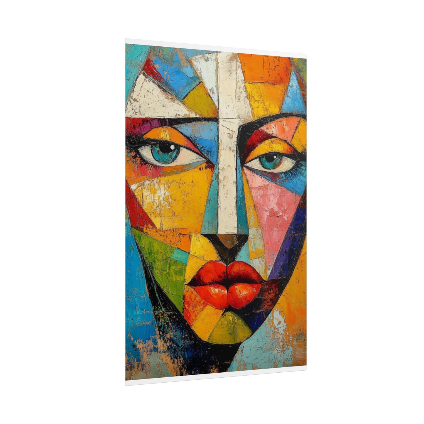 Vibrant Reflections - Abstract Face Art Print