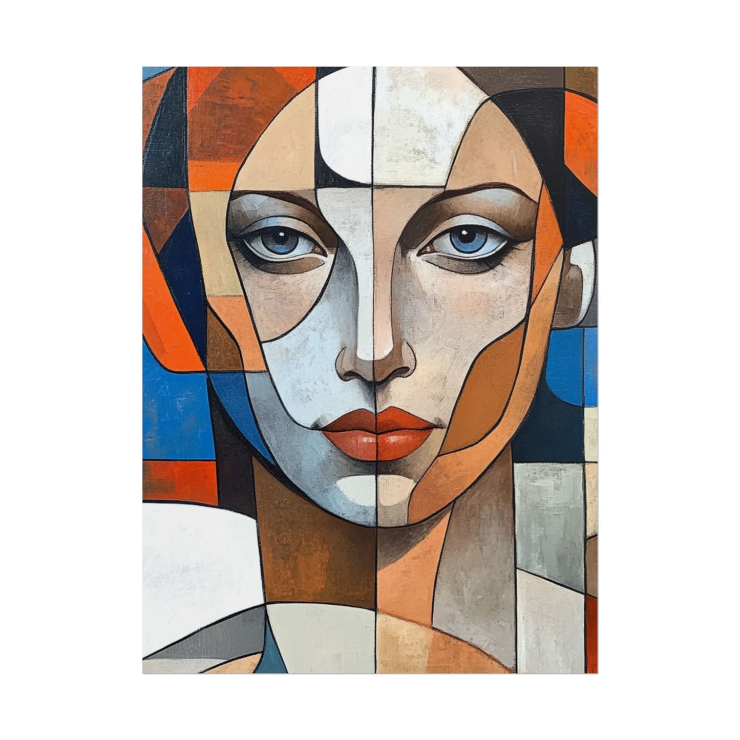 Symmetry in Colours - Abstract Portrait Art Print