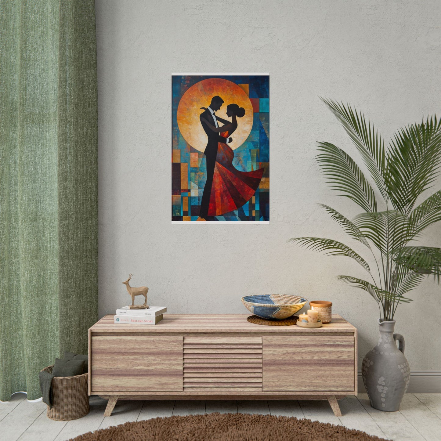 Moonlit Dance - Abstract Silhouette Art Print