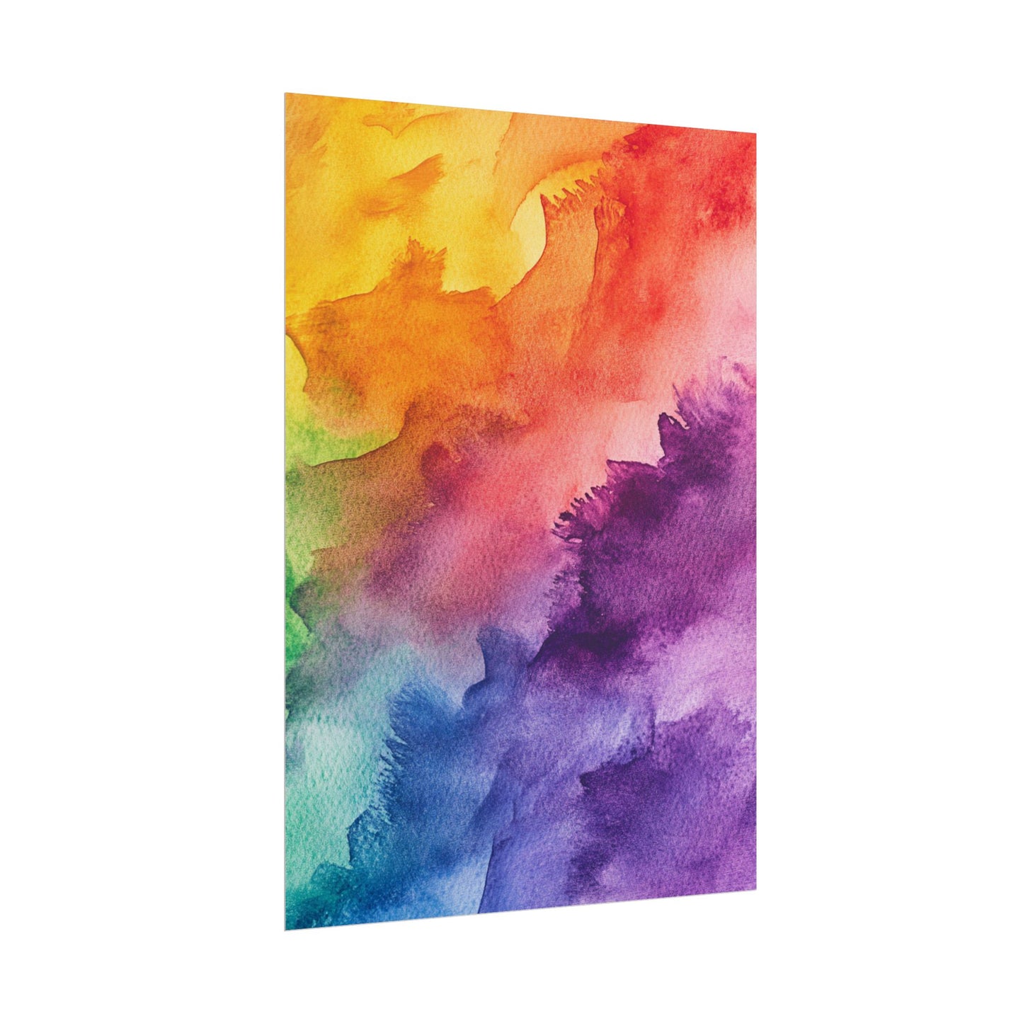 Spectrum of Serenity - Vibrant Abstract Watercolour Art