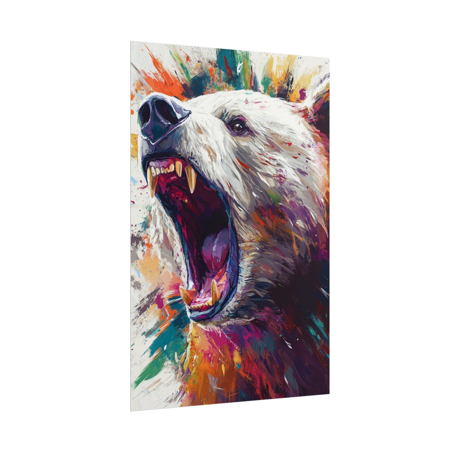 Roar of the Wild - Abstract Bear Art Print