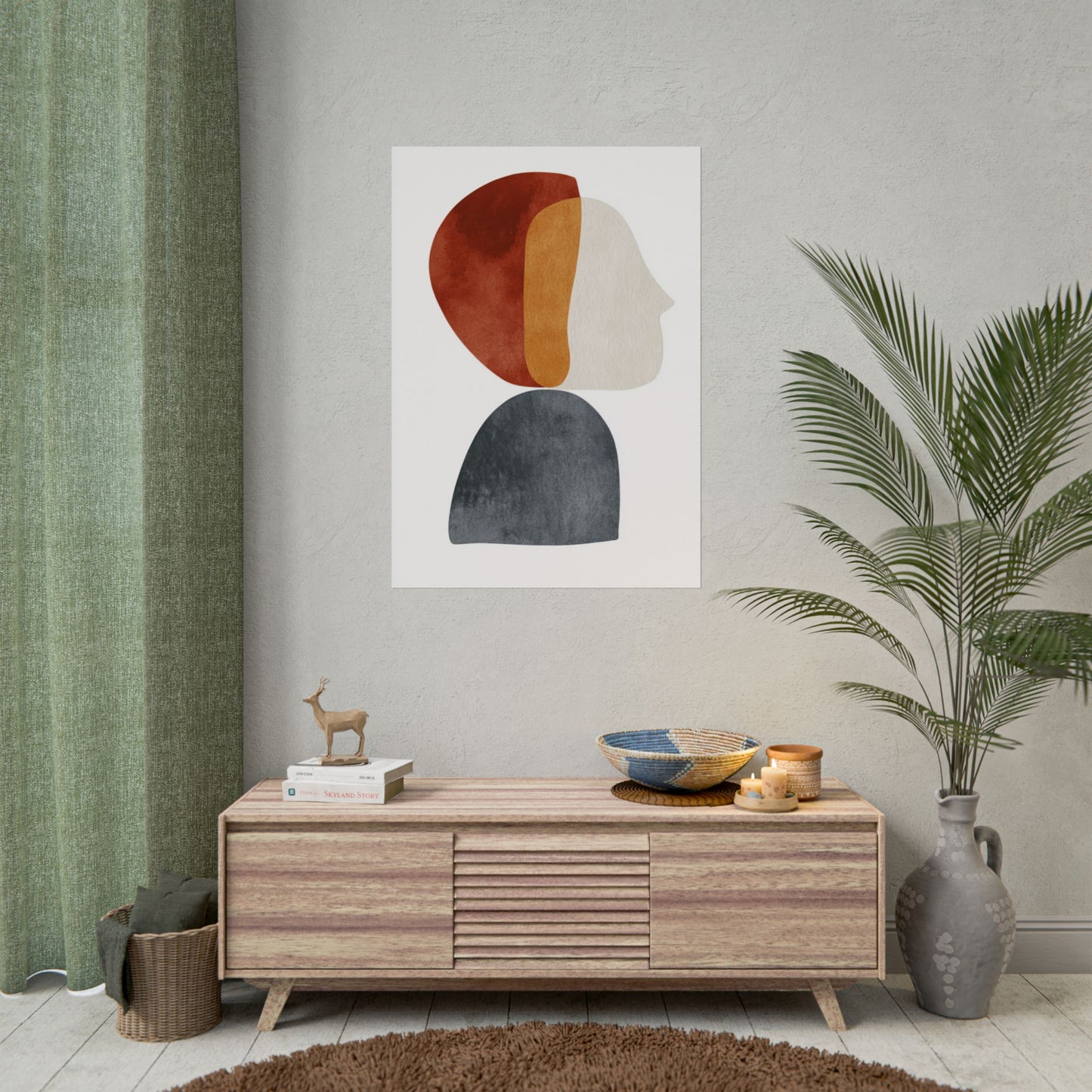 Layers of Thought - Abstract Profile Art Print